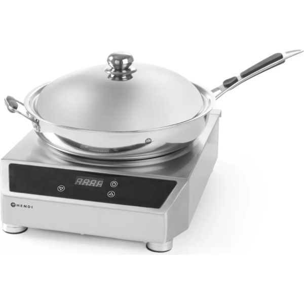 Wok A Induzione Hendi Modello 3500, Linea Profi, Wok+Pentola A Induzione, 230V/3500W, 340X450X(H)295Mm-image