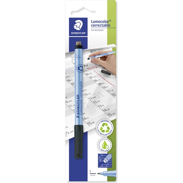 Marcatore A Punta Fine Correggibile Lumocolor® Staedtler 305 F-9 Bk-image