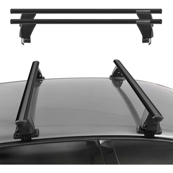 Menabo Portapacchi Di Base Per Citroen C4 Picasso 2013-2018 Abe Alluminio Nero 2X-image