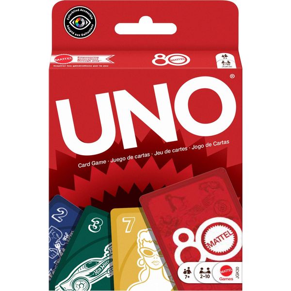 Gioco Di Carte Uno, Edizione Rosso Rubino Per L'80° Anniversario-image