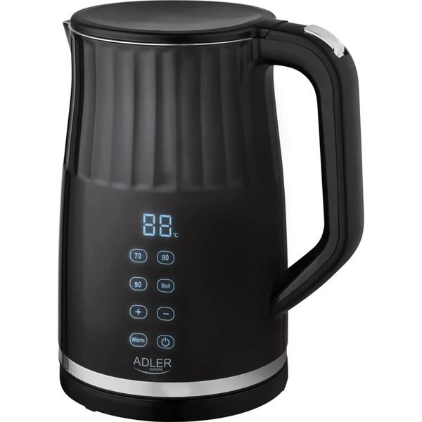Adler Ad 1350 1.7L Temperature-Controlled Led Electric Kettle Black-image