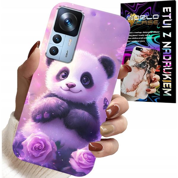 Custodia Per Xiaomi 12T / 12T Pro - Sweet Panda Designs Per Bambini + Vetro-image