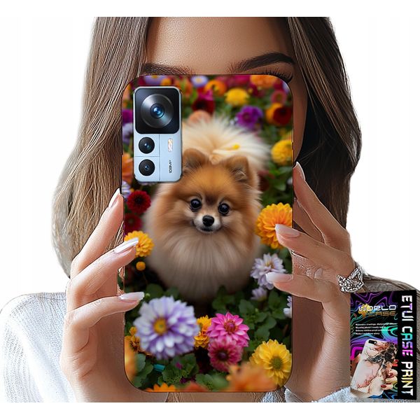 Custodia Per Xiaomi 12T / 12T Pro - Cane Carino, Custodia Pomerania + Vetro-image