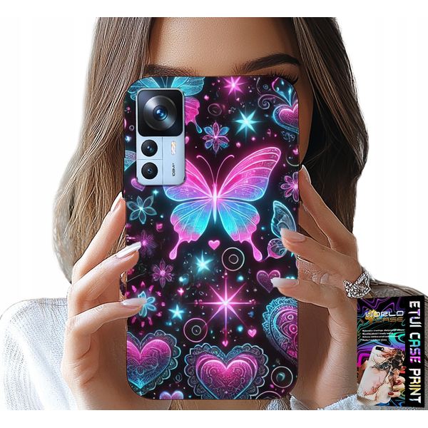 Custodia Per Xiaomi 12T / 12T Pro - Farfalla Colorata Cuore Alla Moda Custodia-image