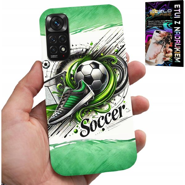 Custodia Per Xiaomi Note 11 / 11S - Calcio, Custodia Calcio + Vetro-image