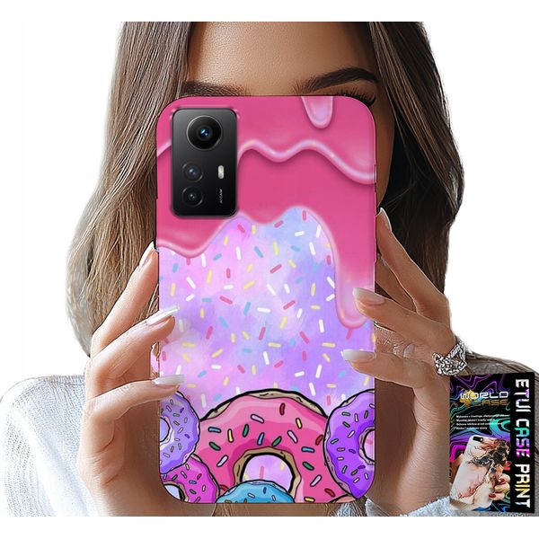 Custodia Per Xiaomi Note 12S 4G - Ciambelle Dolci Con Glassa Sullo Sfondo + Vetro-image