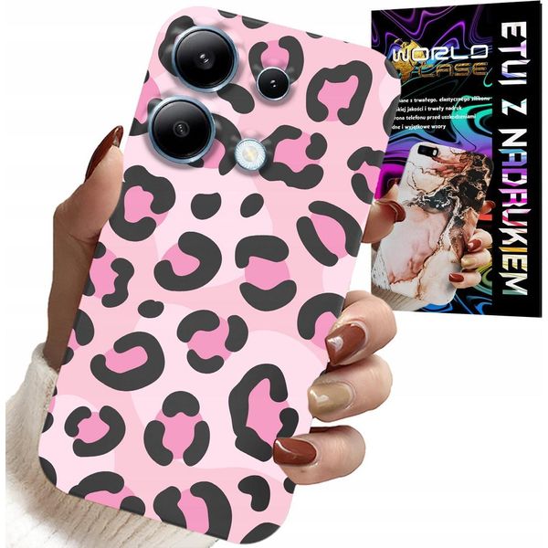 Custodia Per Xiaomi Note 13 4G - Pantera Rosa Stampa Leopardo Disegni Femminili-image