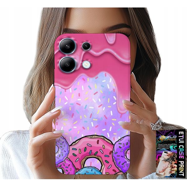 Custodia Per Xiaomi Note 13 4G - Ciambelle Dolci Con Glassa Sullo Sfondo + Vetro-image
