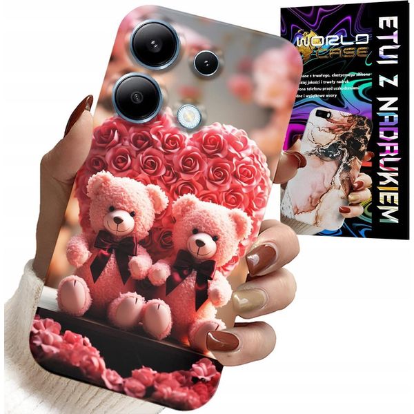 GehäUse FüR Xiaomi Note 13 Pro 5G - Rosa Orsetto Famiglia Cuore + Vetro-image