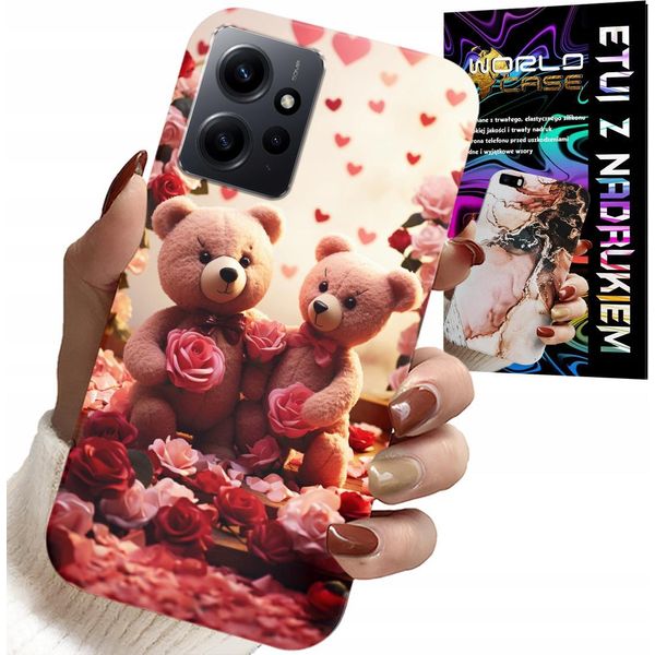 Custodia Per Xiaomi Note 12 4G - Orsacchiotti, Ti Amo, Cuori Molti Designs Case-image