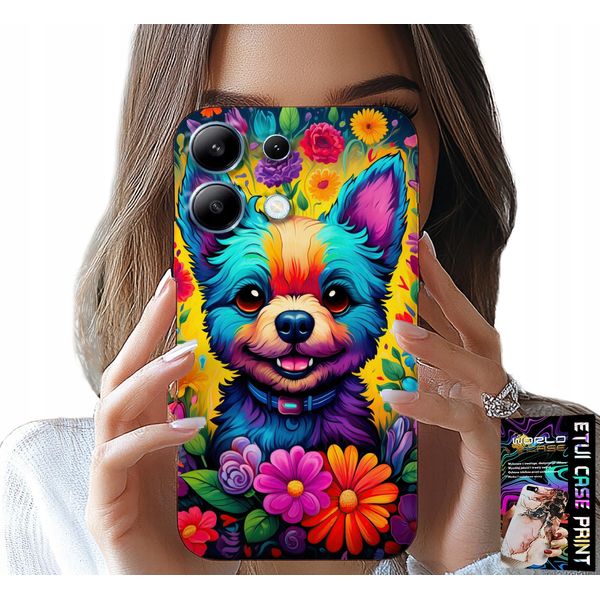 Custodia Per Xiaomi Note 13 4G - Modelli Floreali Dog York Plecki-image