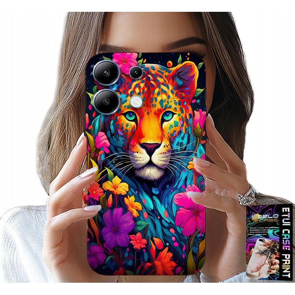 Custodia Per Xiaomi Note 13 Pro 4G - Motivo Floreale Tigre Tigre + Lamina-image