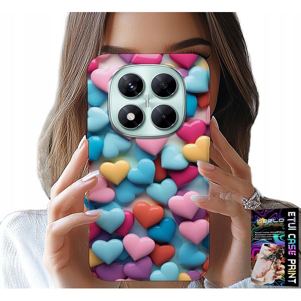 Custodia Per Xiaomi Note 14 Pro+ 5G - Cuori Colorati Personalizzabili-image