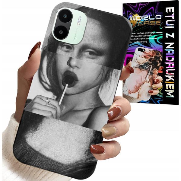 Custodia Per Xiaomi Redmi A2 - Monna Lisa Con Lollipop Alla Moda-image