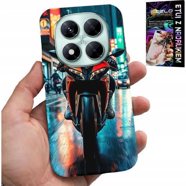 Custodia Per Xiaomi Note 14 Pro+ 5G - Motocicletta, Motocicletta Monociclo Design + Vetro-image