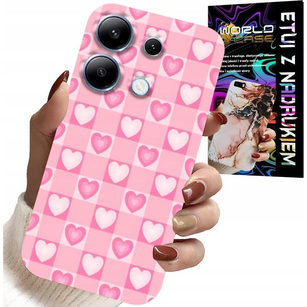 Custodia Per Xiaomi Note 13 Pro 5G - Custodia Rosa A Forma Di Cuore + Vetro-image