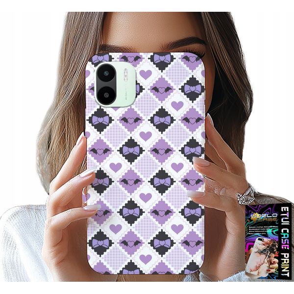 Custodia Xiaomi Redmi A1 - Modne Serca Kokardki Kokarda + SzkłO-image