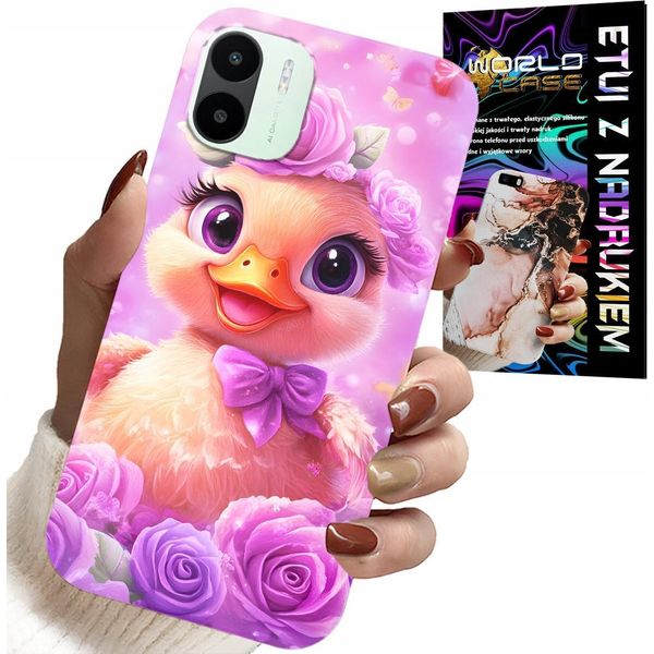 Custodia Per Xiaomi Redmi A1 - Paperellla Carina, Paperella Su Sfondo Rosa-image