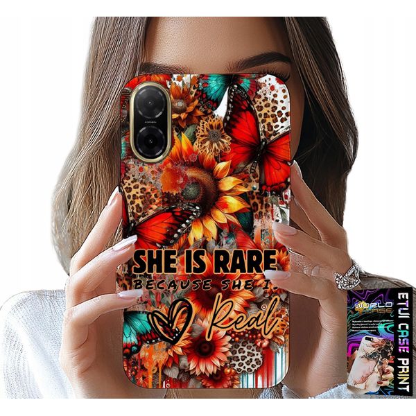 Custodia Per Xiaomi Poco X7 Pro 5G - She Is Rare, Girasoli, Fiori, Farfalle-image
