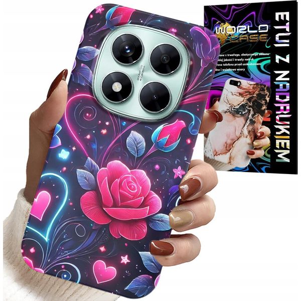 Custodia Per Xiaomi Note 14 Pro+ 5G - Cuore, Rosa, Custodia Per Adolescenti + Vetro-image
