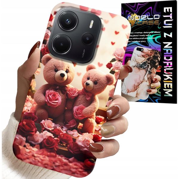 Custodia Per Xiaomi Note 14 4G - Orsacchiotti, Ti Amo, Cuori Molti Designs Case-image