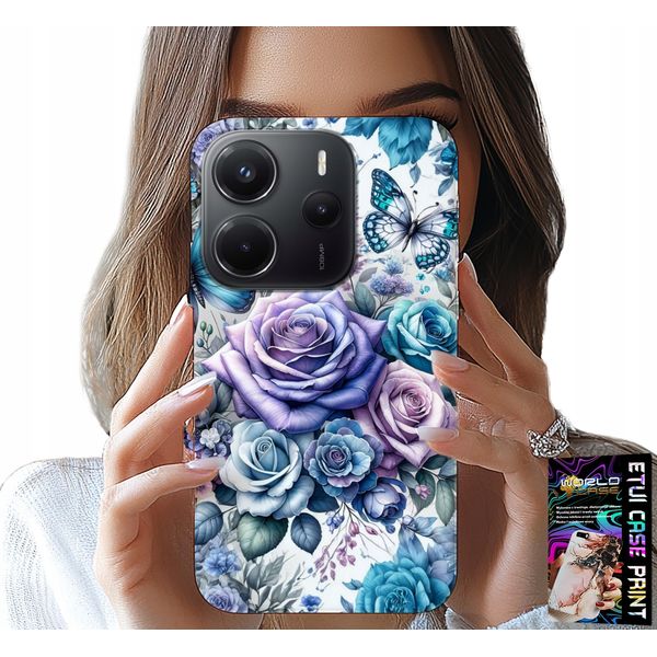 Custodia Per Xiaomi Note 14 4G - Custodia Con Motivi Floreali Blush + Vetro-image