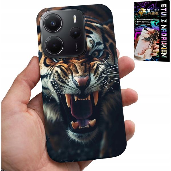 Custodia Per Xiaomi Note 14 4G - Zaino Con Motivi Animali Safari Leone E Tigre-image