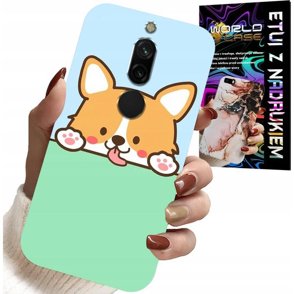 Custodia Per Xiaomi Redmi 8 - Cane Carino Con Motivi Fiabeschi-image