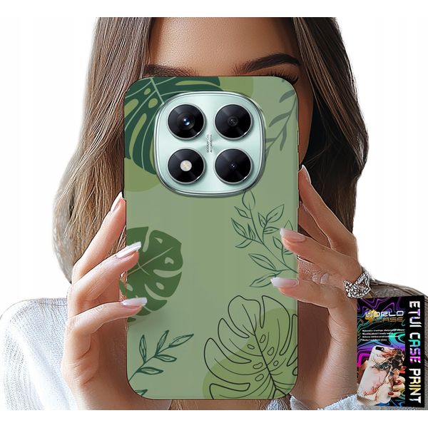 Custodia Per Xiaomi Note 14 Pro+ 5G - Foglia Verde Motivi Vegetali Plecki-image