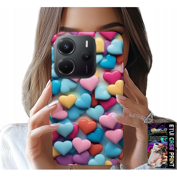Custodia Per Xiaomi Note 14 4G - Cuori Colorati Personalizzabili-image