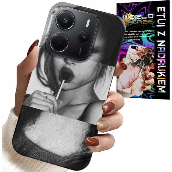 Custodia Per Xiaomi Note 14 4G - Monna Lisa Con Lollipop Custodia Con Motivi Alla Moda-image