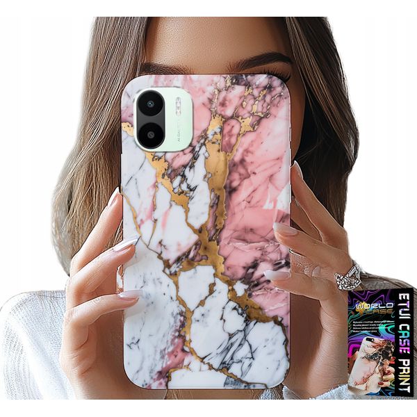 Custodia Per Xiaomi Redmi A1 - Marmo Rosa E Bianco, Motivi In Pietra-image