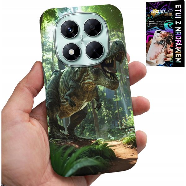 Custodia Xiaomi Note 14 Pro 5G - Dino Dinozaur Tyranozaur + SzkłO-image