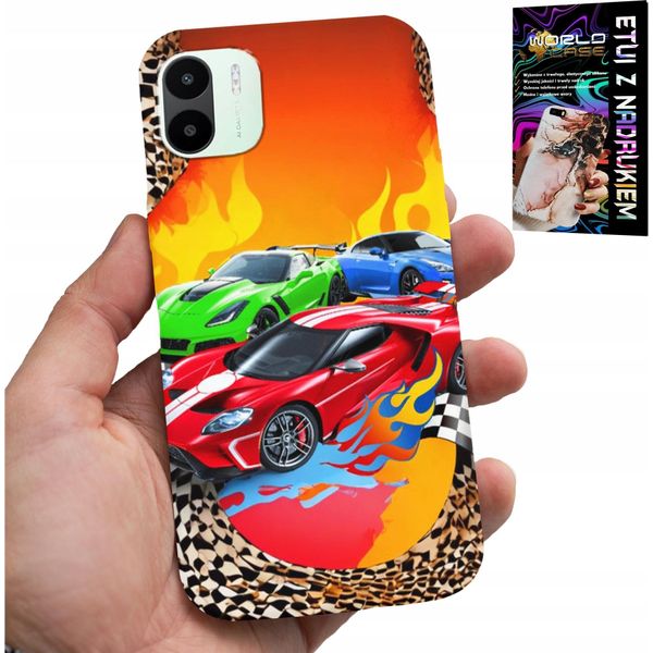 Custodia Per Xiaomi Redmi A1 - Per Bambini, Auto Da Corsa + Vetro-image