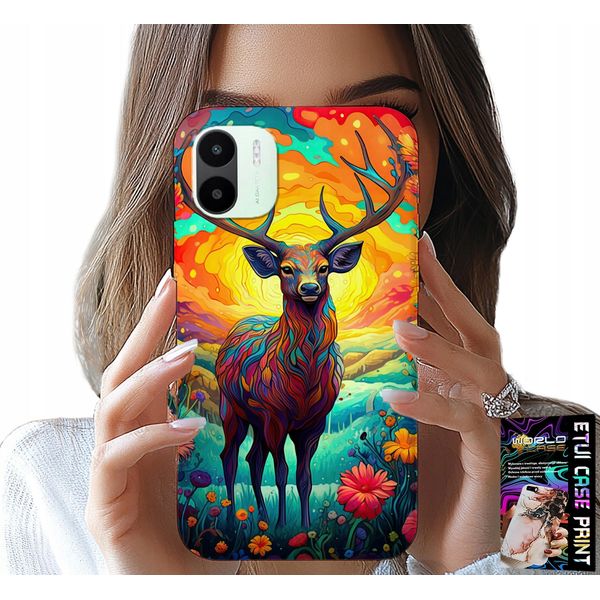 Custodia Per Xiaomi Redmi A1 - Disegni Colorati Cervi Alci Animali Della Foresta-image