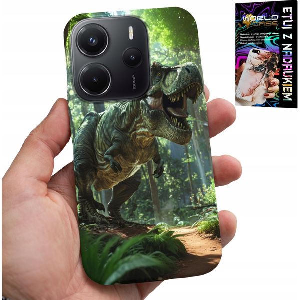 Custodia Xiaomi Note 14 4G - Dino Dinozaur Tyranozaur + SzkłO-image