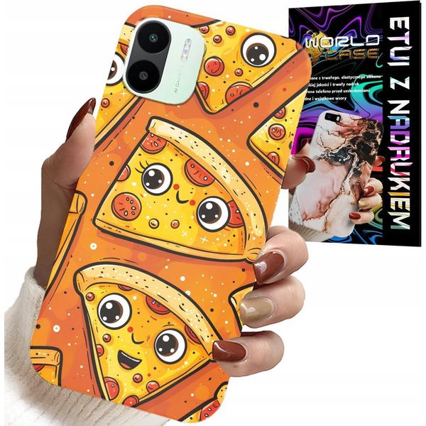 Custodia Per Xiaomi Redmi A2 - Custodia Per Pizza Dolce E Sorridente + Foglio Di Alluminio-image