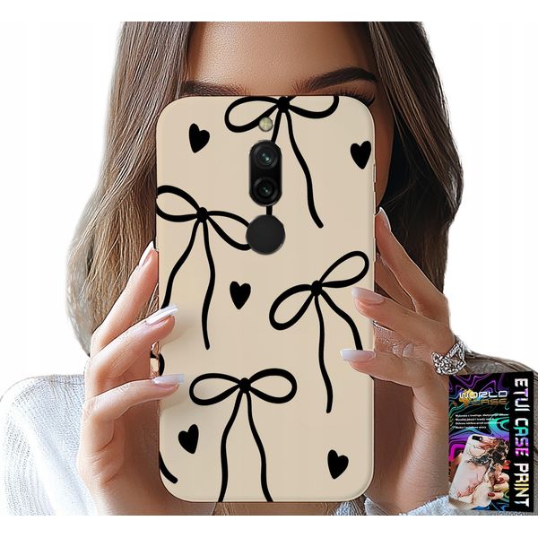 Custodia Per Xiaomi Redmi 8 - Cocards Nastro Beige Motivi Alla Moda-image