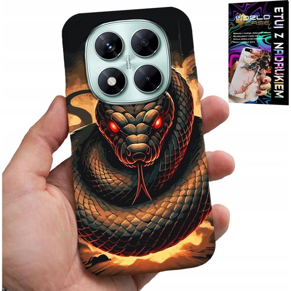 Custodia Per Xiaomi Note 14 Pro 5G - Serpente, Cobra Serpenti A Sonagli Custodia + Foil-image