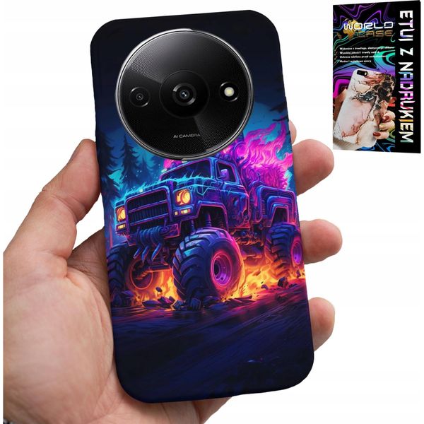 Custodia Per Xiaomi Redmi A3 - Custodia Monstertruck Mega Truck Patterns-image