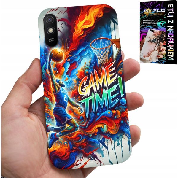 Custodia Per Xiaomi Redmi 9A - Basketball Nba Game Time, Custodia + Vetro-image