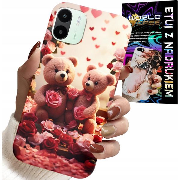 Custodia Per Xiaomi Redmi A1 - Orsetti Di Peluche, Ti Amo, Cuori Molti Design Della Custodia-image