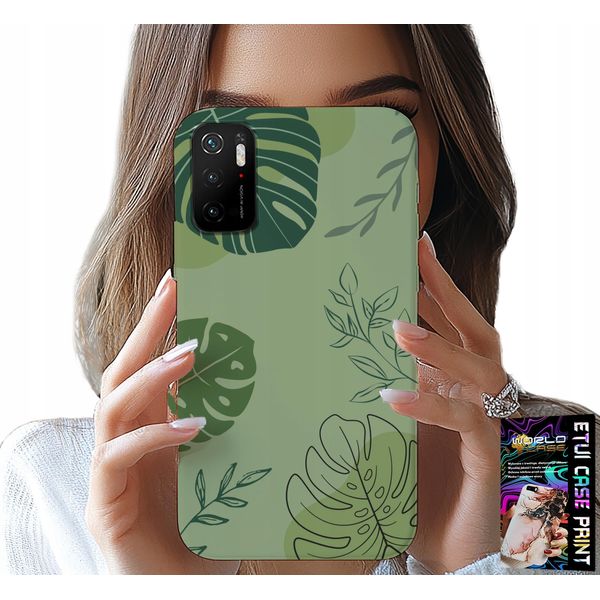 Custodia Per Xiaomi Poco M3 Pro 5G - Foglia Verde Motivi Vegetali Plecki-image