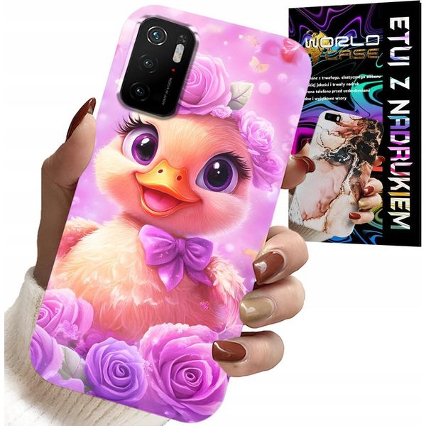 Custodia Per Xiaomi Poco M3 Pro 5G - Anatra Dolce, Anatra Su Sfondo Rosa-image