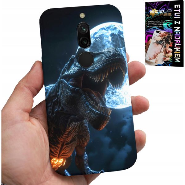 Custodia Per Xiaomi Redmi 8 - Dino Dinosauro Tirannosauro Cover Case-image
