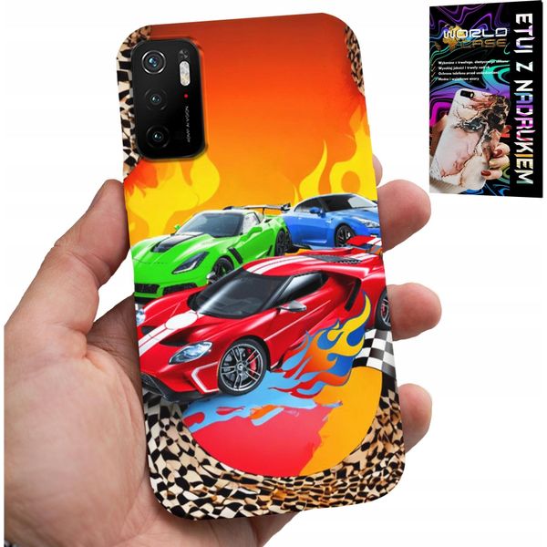 Custodia Per Xiaomi Poco M3 Pro 5G - Per Bambini, Auto Da Corsa + Vetro-image