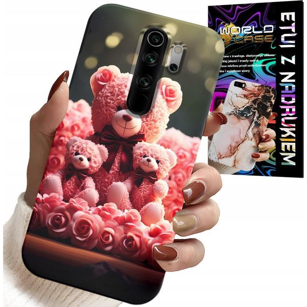 Custodia Per Xiaomi Note 8 Pro - Orsacchiotto Rosa Regalo Di Famiglia + Lamina-image