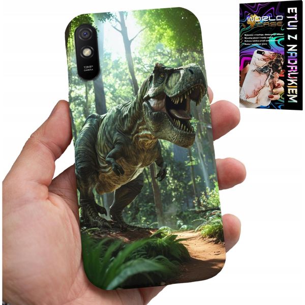 Custodia Per Xiaomi Redmi 9A - Custodia Dinosauro Tirannosauro + Vetro-image