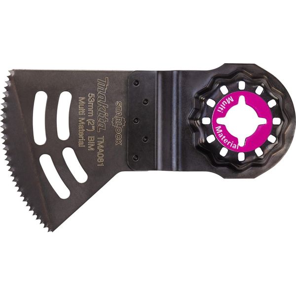 Lama Makita Per Taglio A Tuffo Bim, 53 Mm, TMA081 Starlock - 53 X 40 Mm - Bim - TMA081 - Legno / Epossidico / Cartongesso-image