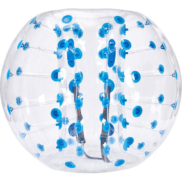 Vevor Pallone Gonfiabile Bump Bumper Ball 1 Pz. 1,5 M X 1,2 M, Palla Di Collisione Umana, Corpo In Pvc Palla Gonfiabile Di Rimbalzo Per Attività All'aperto, Trasparente + Punti Blu Palla Gonfiabile Bumper-image